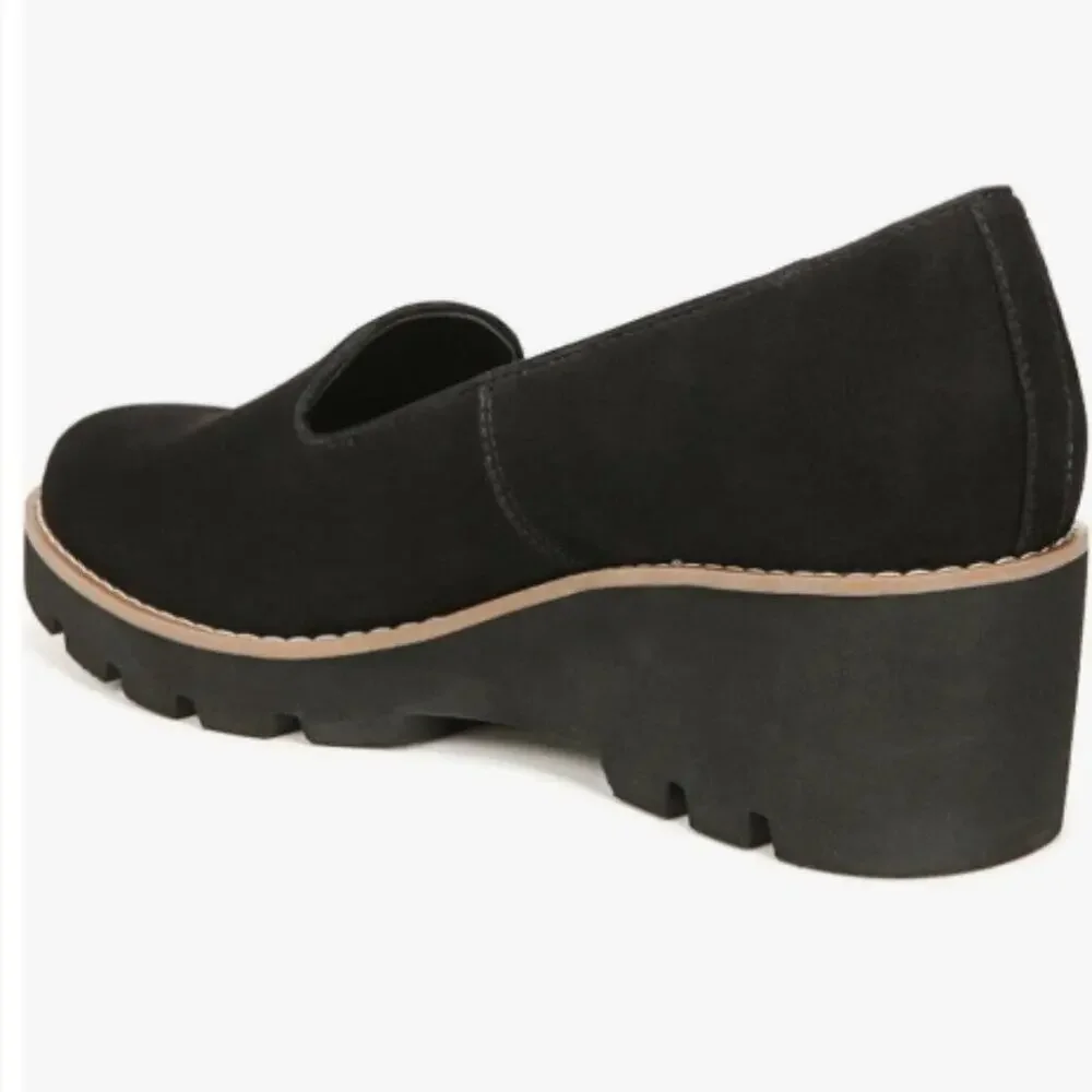 Vionic Womens Willa Slip On Loafers  9 Medium (B,M) | Black Suede
